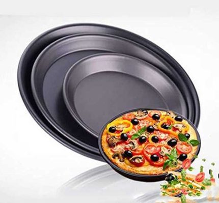 Pizza Pan 3 Pieces Set - Black Colour