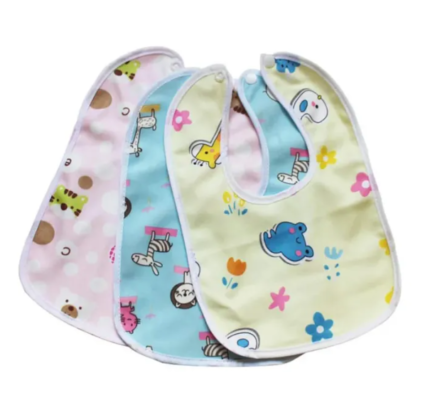 3 Piece Soft Cotton Elegant and Stylish Baby Bibs