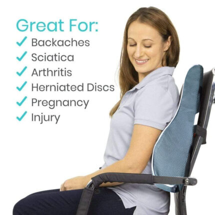 BestFit Full Lumbar Support Pillow – Ergonomic Memory Foam Back Cushion for Chair